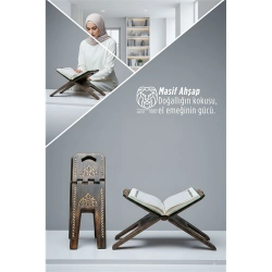 Mey İthalat® Masif Ahşap El Oyması Lüks Rahle - Selçuklu Motifli 722873