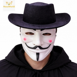 Mey İthalat® Maske ve Şapka Seti – Anonim Stil Parti Maskesi