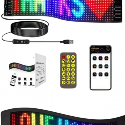 Mey İthalat® Matrix Led Cama Yapışan Telefon Kontrollü Panel Dijital Ekran Kumandalı