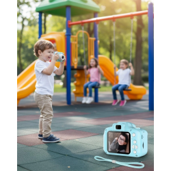 Mey İthalat® Mavi HD Mini Kamera Video Fotoğraf Çekimli Şarj Edilebilir Bataryalı Hafıza Kart Destekli