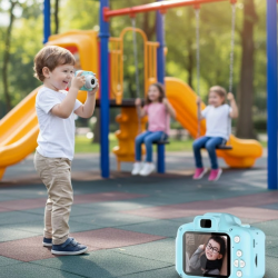 Mey İthalat® Mavi HD Mini Kamera Video Fotoğraf Çekimli Şarj Edilebilir Bataryalı Hafıza Kart Destekli