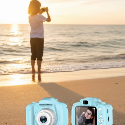 Mey İthalat® Mavi HD Taşınabilir Mini Dijital Kamera Video ve Fotoğraf Kayıt Özellikli