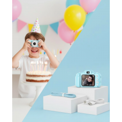 Mey İthalat® Mavi Kompakt Dijital Kamera HD Video ve Fotoğraf Çekim Özellikli USB Bağlantılı