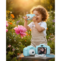 Mey İthalat® Mavi Kompakt Mini Kamera HD Video ve Fotoğraf Çekim Özellikli Şarjlı Model