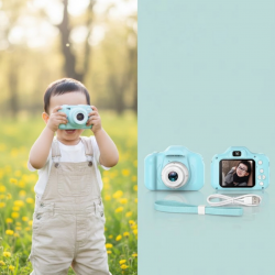 Mey İthalat® Mavi Mini HD Dijital Kamera Video ve Fotoğraf Çekimli Şarjlı Taşınabilir Kayıt Cihazı