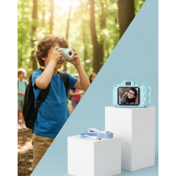 Mey İthalat® Mavi Mini HD Video Kamera Fotoğraf Çekimli Şarj Edilebilir Bataryalı Dijital Kayıt Cihazı