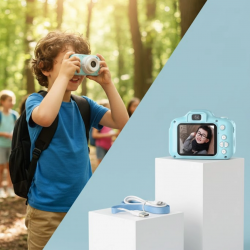 Mey İthalat® Mavi Mini HD Video Kamera Fotoğraf Çekimli Şarj Edilebilir Bataryalı Dijital Kayıt Cihazı