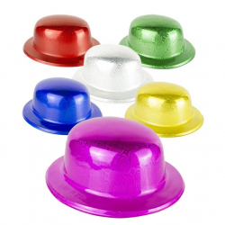 Mey İthalat®  Mavi Renk Hologramlı Plastik Yuvarlak Melon 27x24 cm