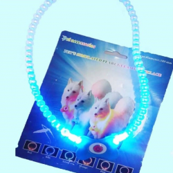 Mey İthalat®  Mavi Renk Neon Led Işıklı Kedi Köpek Kolyesi (18,5 cm)