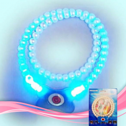 Mey İthalat®  Mavi Renk Neon Led Işıklı Kedi Köpek Kolyesi (18,5 cm)