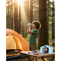 Mey İthalat® Mavi Şarjlı Mini HD Kamera Video Fotoğraf Çekimli USB Bağlantılı Dijital Cihaz