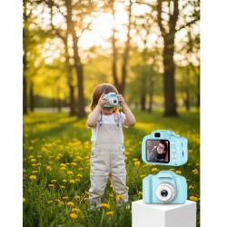 Mey İthalat® Mavi Şarjlı Mini Kamera HD Video Fotoğraf Çekimli Genişletilebilir Hafızalı