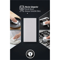 Mey İthalat® Melamin Katkılı Ultra Güçlü Mucize Leke Silici Sünger Seti 722895