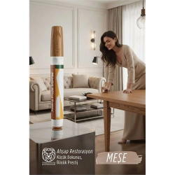 Mey İthalat® Meşe Renk Mobilya Rötüş Kalemi – Ahşap Çizik Giderici & Restorasyon Kalemi (Meşe/Oak)