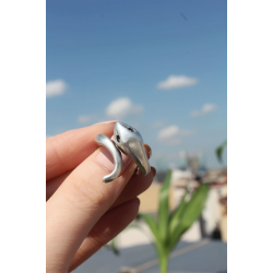 Mey İthalat® Metal Yılan Figürlü Ayarlamalı Antik Yüzük