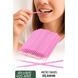 Mey İthalat® Micro Swab - Diş Bakım Çubuğu - 400 Adet Aile Paketi 722087