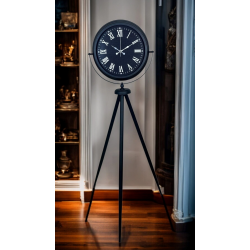 Mey İthalat® Midnight Black Tripod Ayaklı Saat