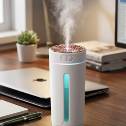 Mey İthalat® Mini Araç Nemlendirici 5 Esans Hediyeli USB Işıklı Koku Difüzörü