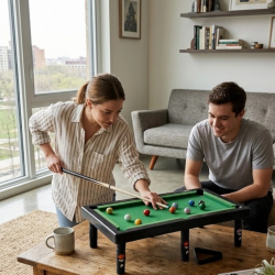 Mey İthalat® Mini Bilardo Masası Oyuncak Seti Çocuklar İçin Eğlenceli Masa Oyunu