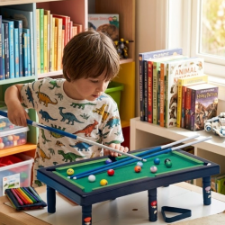 Mey İthalat® Mini Bilardo Oyunu Seti Evde Eğlenceli Masa Oyunu Çocuk ve Aile