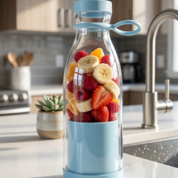 Mey İthalat® Mini Blender USB Şarjlı 380 ml Smoothie Hazırlayıcı Hafif ve Pratik Tasarım