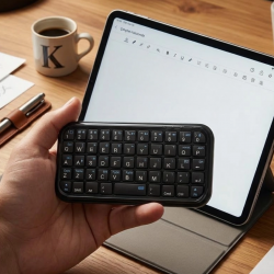 Mey İthalat® Mini Bluetooth Klavye Kablosuz Taşınabilir Cep Boyutu Klavye