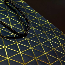 Mey İthalat®  Mini Boy Siyah Gold Yaldızlı Karton Çanta