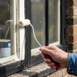 Mey İthalat® Mini Boya Rulo Seti 10 Cm Boya Fırçası 6 Adet Yedek Rulo Hediyeli Boya Uygulama Aparatı