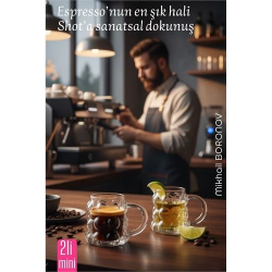Mey İthalat® Mini Bubble Espresso & Shot Bardak Borosilikat Cam  – 2’li Set (6x5 cm) 722287