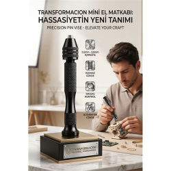Mey İthalat® Mini El Matkabı - Hobi ve Takı Tasarımı İçin Hassas Mandrenli Pin Mengene 723119