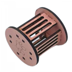 Mey İthalat®   Mini Silindir Eğlenceli Renkli Sağlam Küçük Pati İzi Şekilli Kedi Oyuncağı