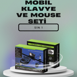 Mey İthalat® Mobil Oyunlar için Klavye, Mouse ve Dönüştürücü Seti