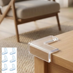 Mey İthalat® Mobilya Köşe Koruyucu 8 Adet Şeffaf Masa Kenarı Koruma Aparatı