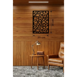 Mey İthalat® Modern Bağlantı Temalı Ahşap Duvar Tablosu - 25x35 cm Lazer Kesim Soyut Pano