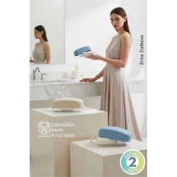 Mey İthalat® Modern Banyo Tasarımı: 2’li Premium Sızdırmaz Kapaklı Sabunluk Seti - Hijyenik Seyahat Kutusu