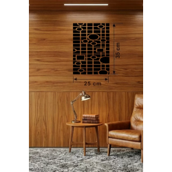 Mey İthalat® Modern Geometrik Desenli Ahşap Duvar Tablosu - 25x35 cm Dekoratif Pano
