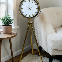 Mey İthalat® Modern Gold Tripod Ayaklı Saat