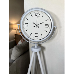 Mey İthalat® Modern Line Beyaz Tripod Ayaklı Saat