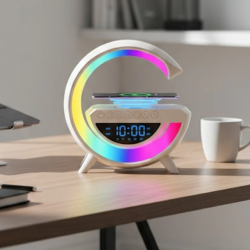 Mey İthalat® Modern RGB Işıklı Kablosuz Hoparlör Uzun Süreli Müzik Keyfi