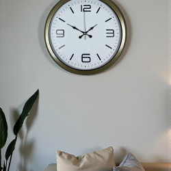 Mey İthalat® Modern Tasarım Eskitme 40 Cm Metal Duvar Saati