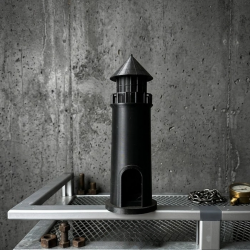 Mey İthalat® Modern Tasarımlı 3D Siyah Deniz Feneri Ev Dekor Objesi