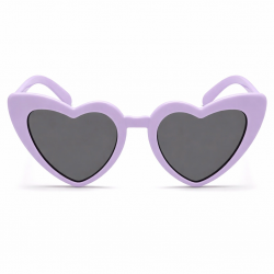 Mey İthalat® Mor Lila Retro Kalp Gözlük – 80’ler 90’lar Stil Parti Gözlüğü