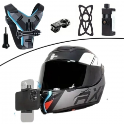 Mey İthalat®  Motorsiklet Kask Önü Takılan Telefon Tutucu Aksiyon Kamerası Takılabilen Aparat