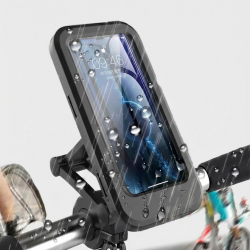 Mey İthalat® Motosiklet Bisiklet Su Geçirmez Manyetik Telefon Tutucu Gidon Navigasyon Kılıfı