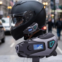 Mey İthalat® Motosiklet Kask Bluetooth Kulaklık Uzun Pil Ömrü Kamera ve Sesli Komut Destekli