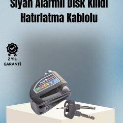 Mey İthalat® Motosiklet ve Bisiklet İçin 6mm Pinli Alarmlı Disk Kilidi