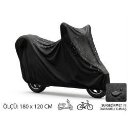 Mey İthalat® Motosiklet ve Scooter Koruma Brandası – Su ve Toz Geçirmez 180x120 cm