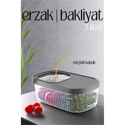 Mey İthalat® MultiBox Erzak Bakliyat Kutusu Sürgülü Kapak 5 Litre 718466
