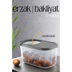 Mey İthalat® MultiBox Erzak Bakliyat Kutusu Sürgülü Kapak 7.5 Litre 718467