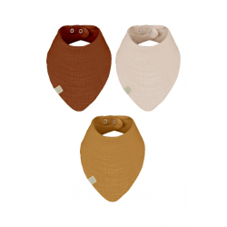 Mey İthalat®   Müslin Fular Önlük 3'Lü 60102 Kiremit Bej Hardal